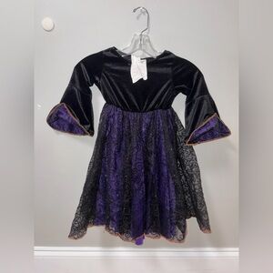 California‎ Costumes Hocus Pocus Purple Black Shimmer Witch Whimsy Toddler 4-6
